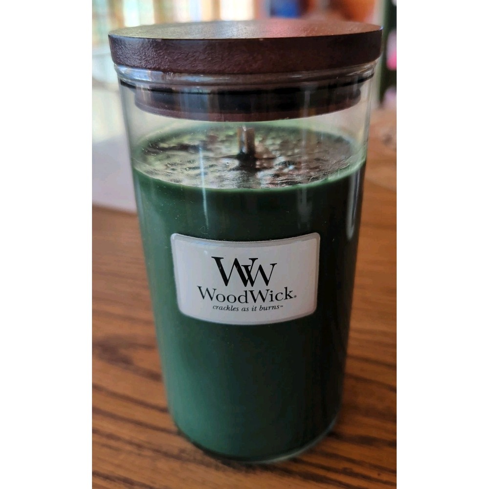 WoodWick Fresh Pine Scented Candle 17.5 Oz Large Jar Pluswick Innovation NEW